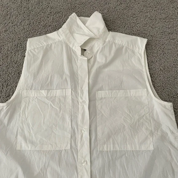 Banana Republic Classic White Collared Midi dress - Picture 3 of 6